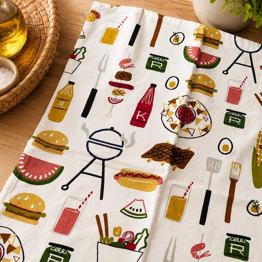 Backyard Grill Kitchen Towel (20 x 28 inches) | 100% Cotton – Amaré Living