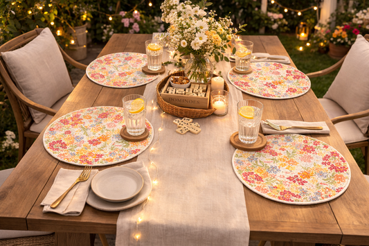 Wildflower Meadow Round Placemat - Set Of 4 | Amaré Living