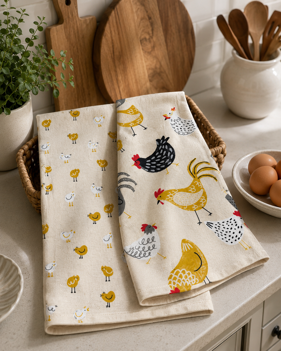 Countryside Coop Styling Napkins - Pack Of 2 (20" x 28") | 100% Cotton – Amaré Living