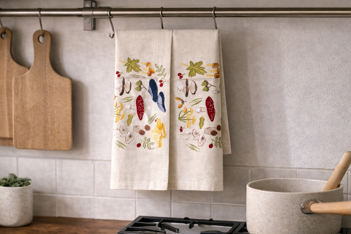 Mushroom Garden Styling Napkin (21" x 28") | Decorative Kitchen Linen – Amaré Living