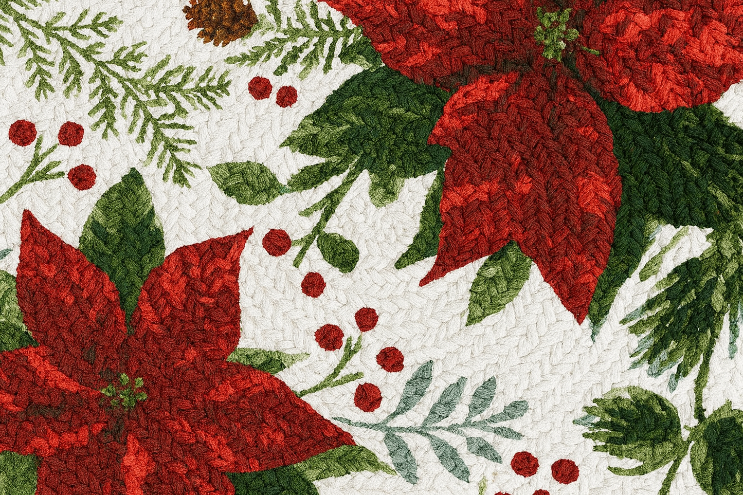 Mistletoe Meadow Round Placemats – Set of 4
