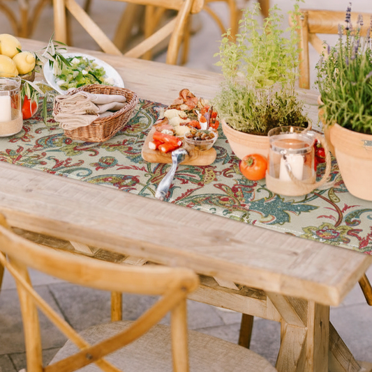 Regal Bloom Printed Table Runner