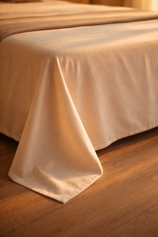 Amaré Opéra — Gilded Ivory Solid 550 TC Bedsheet