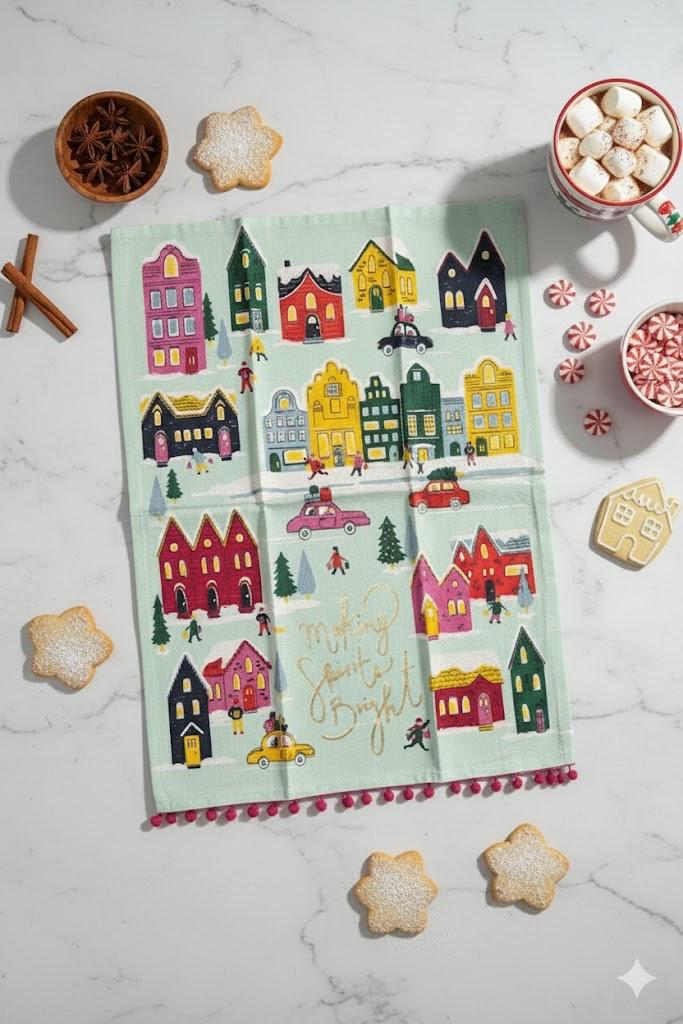 Snow Village Towel