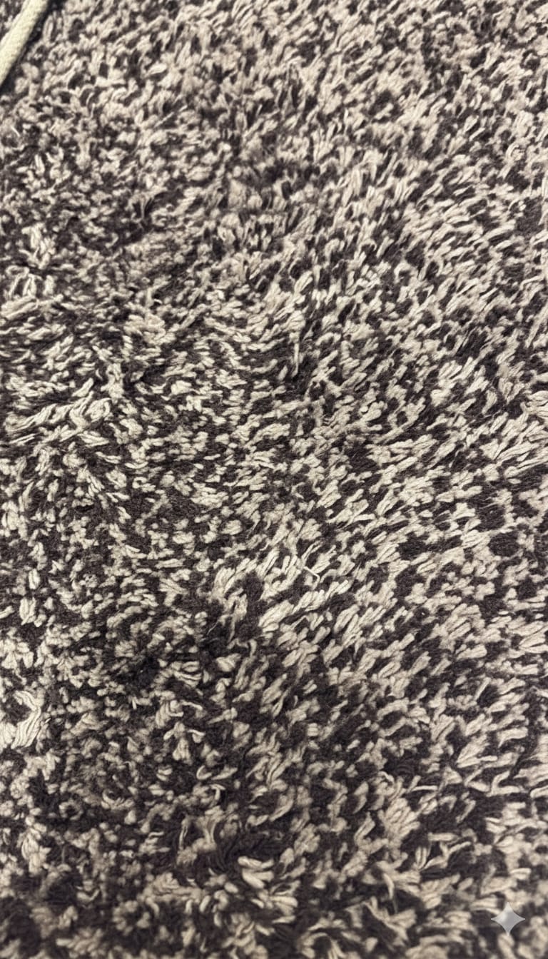 Mocha Textured Bedside Runner Rug