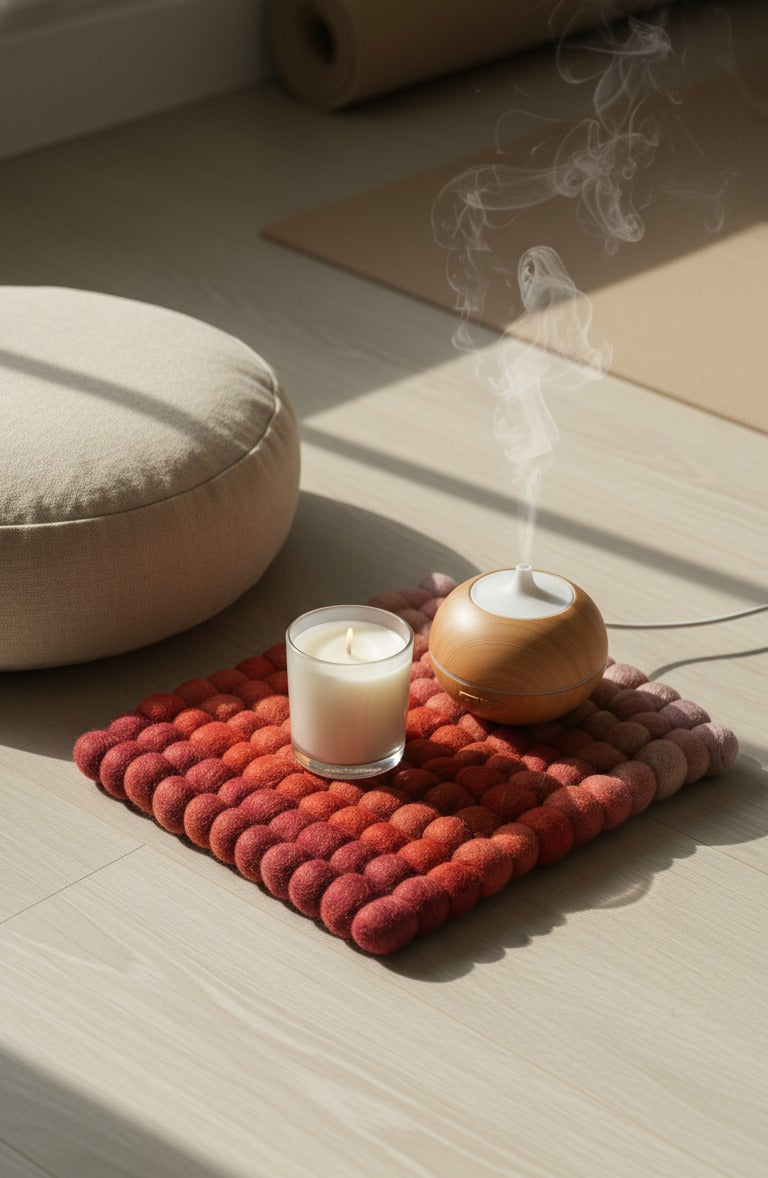 Sunset Hues Wool Trivet