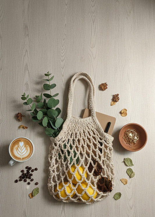 Bare Earth Crochet Tote Bag