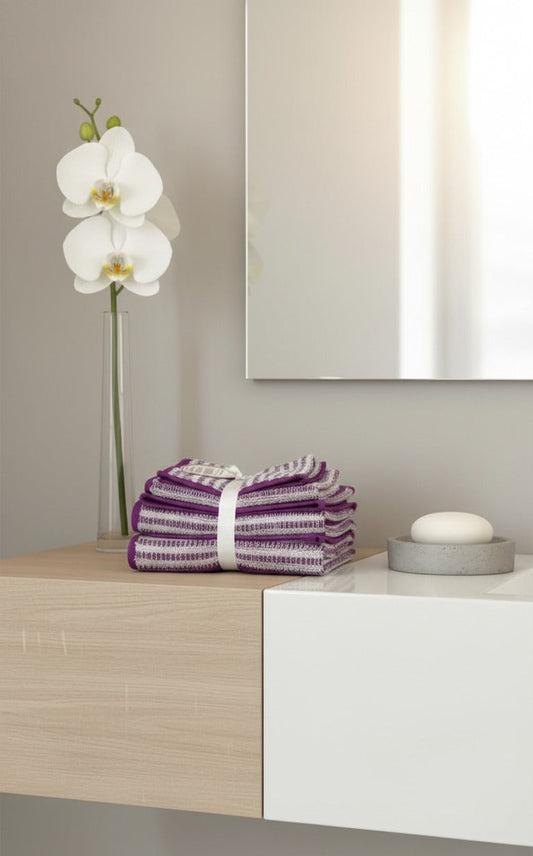 Mauve Muse Hand Towels – Set of 4