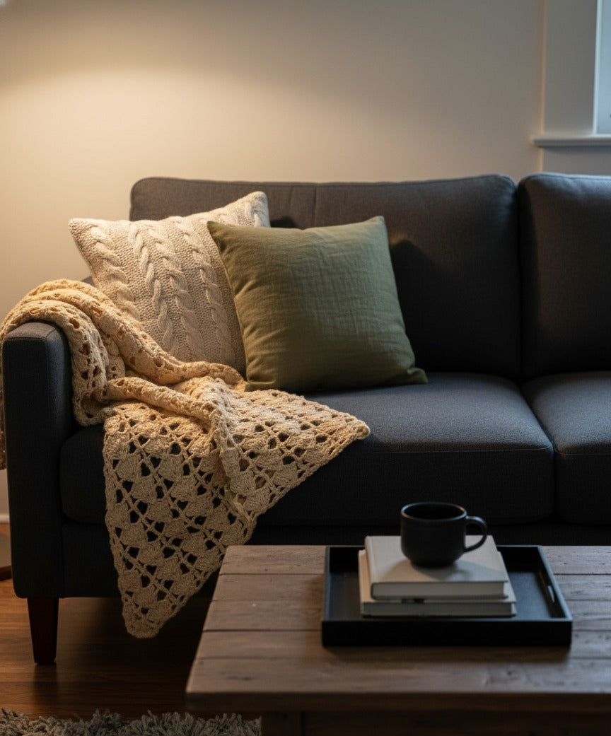 Sandstone Knit Throw