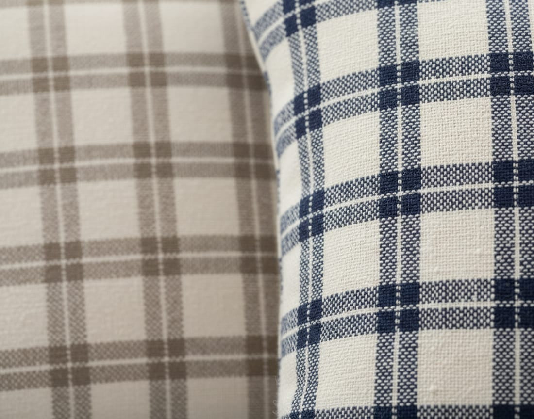 Classic Check Cotton Cushion Covers – Set of 2