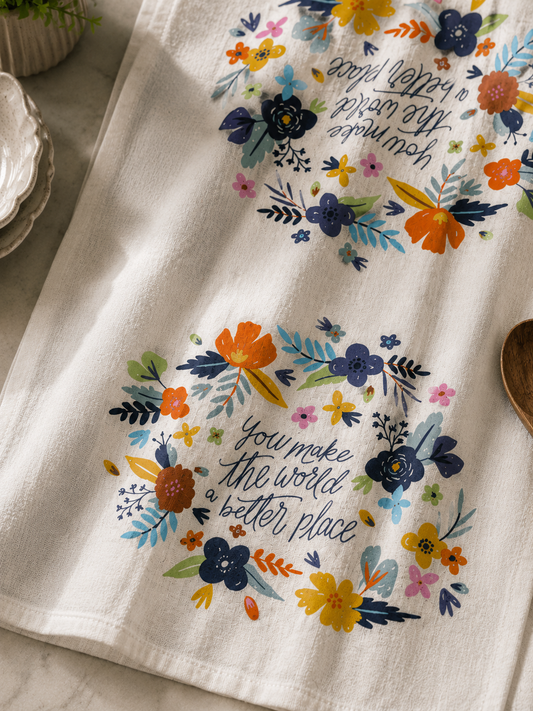 Bloom & Kindness Styling Napkin (20" x 28") | 100% Cotton – Amaré Living