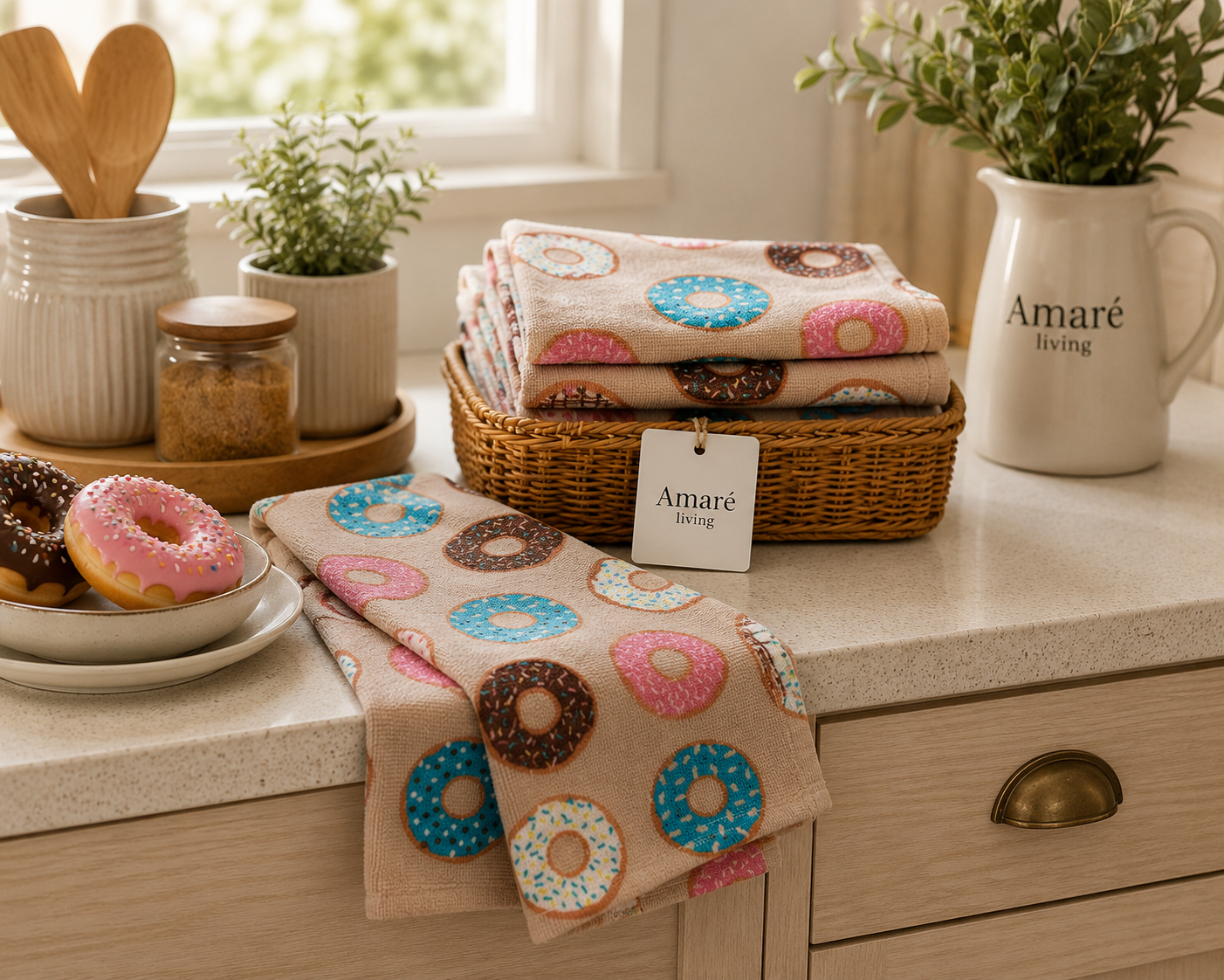 Sprinkle Joy Terry Styling Napkin - Pack Of 2 (16" x 26") | Decorative Kitchen Linen – Amaré Living