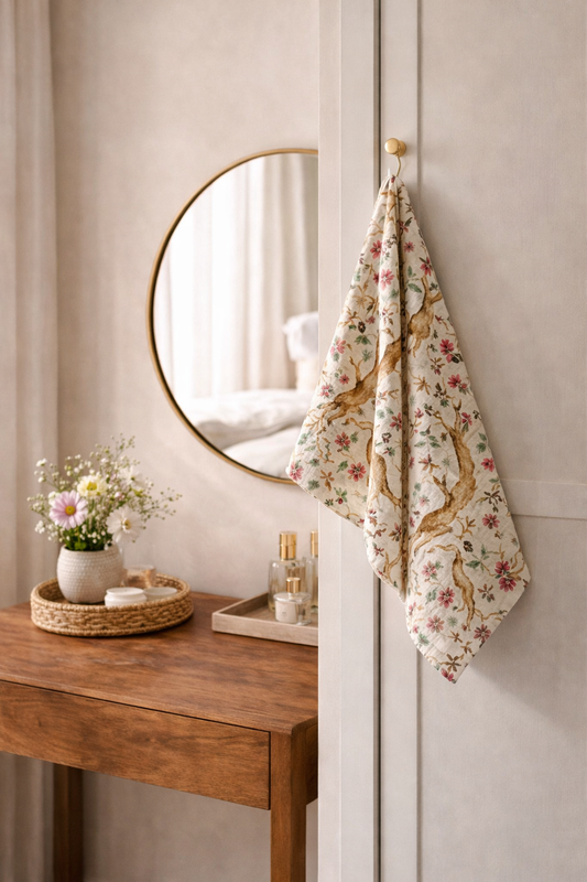 Woodland Hare Cotton Styling Napkin (21" x 28") | Decorative Kitchen Linen – Amaré Living