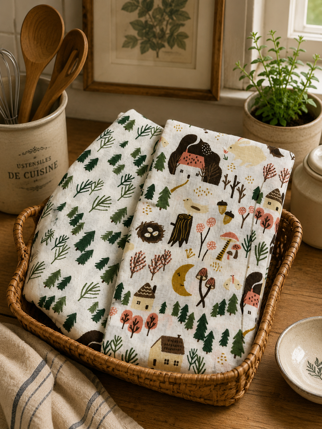 Woodland Whimsy Styling Napkins - Pack Of 2 (20" x 28") | 100% Cotton – Amaré Living