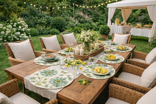 Verdant Bloom Round Placemat  | Amaré Living