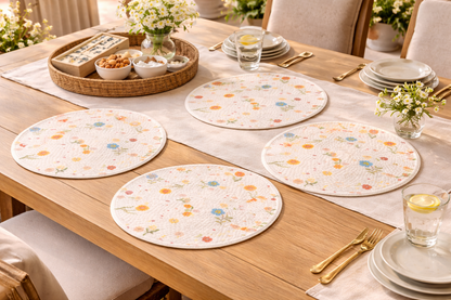 Daisyfield Round Placemat - Set Of 6 | Amaré Living