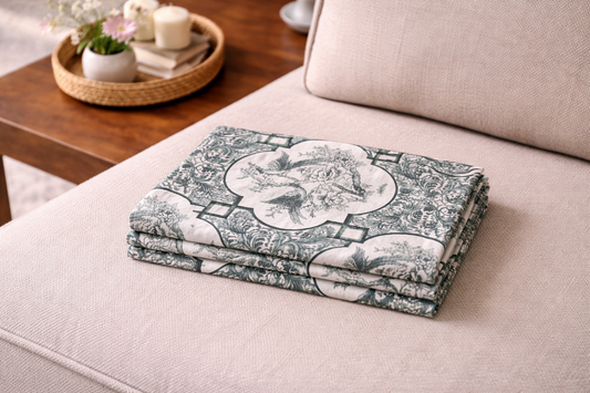 Blue Vintage Pattern Styling Napkin (21" x 28") | Decorative Kitchen Linen – Amaré Living