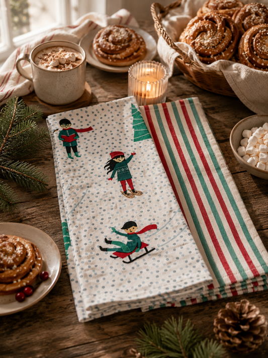 Winter Whimsy Styling Napkins - Pack Of 2 (20" x 28") | 100% Cotton – Amaré Living
