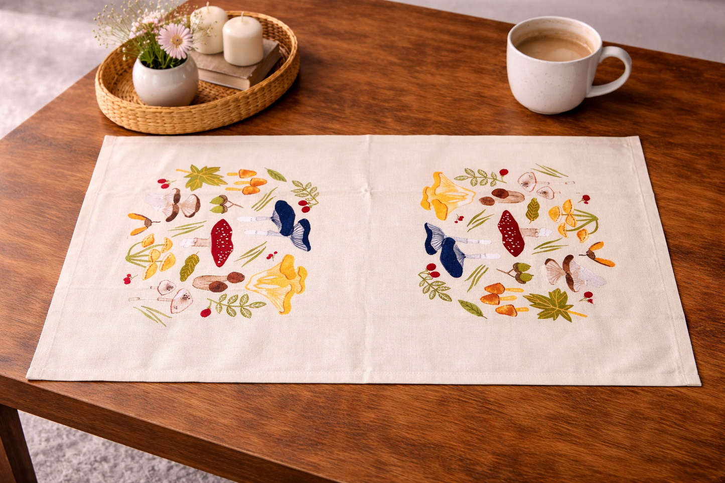 Mushroom Garden Styling Napkin (21" x 28") | Decorative Kitchen Linen – Amaré Living