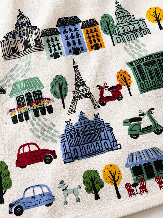 Parisian Postcard Styling Napkin (21" x 28") | 100% Cotton – Amaré Living