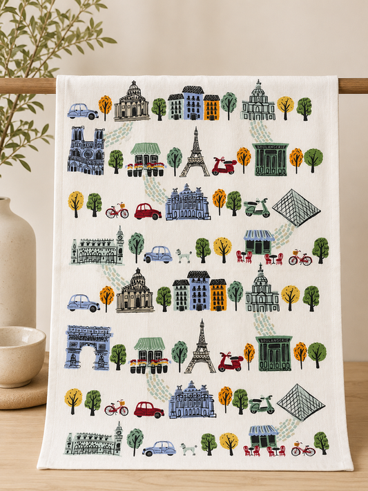 Parisian Postcard Styling Napkin (21" x 28") | 100% Cotton – Amaré Living