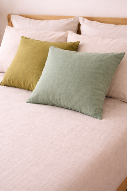Amaré Sereno — Quiet Cream 100% Linen Bedsheet