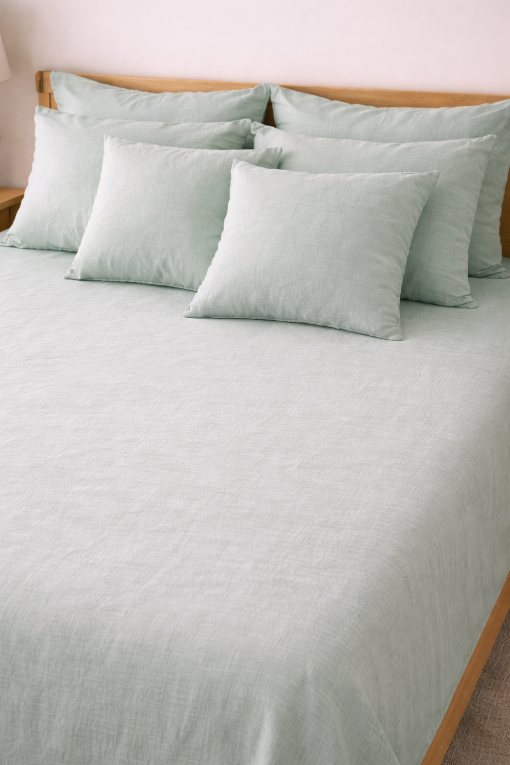 Amaré Sereno — Soft Mint 100% Linen Bedsheet