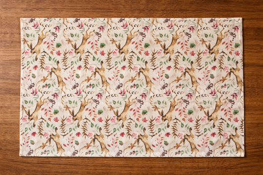 Woodland Hare Cotton Styling Napkin (21" x 28") | Decorative Kitchen Linen – Amaré Living