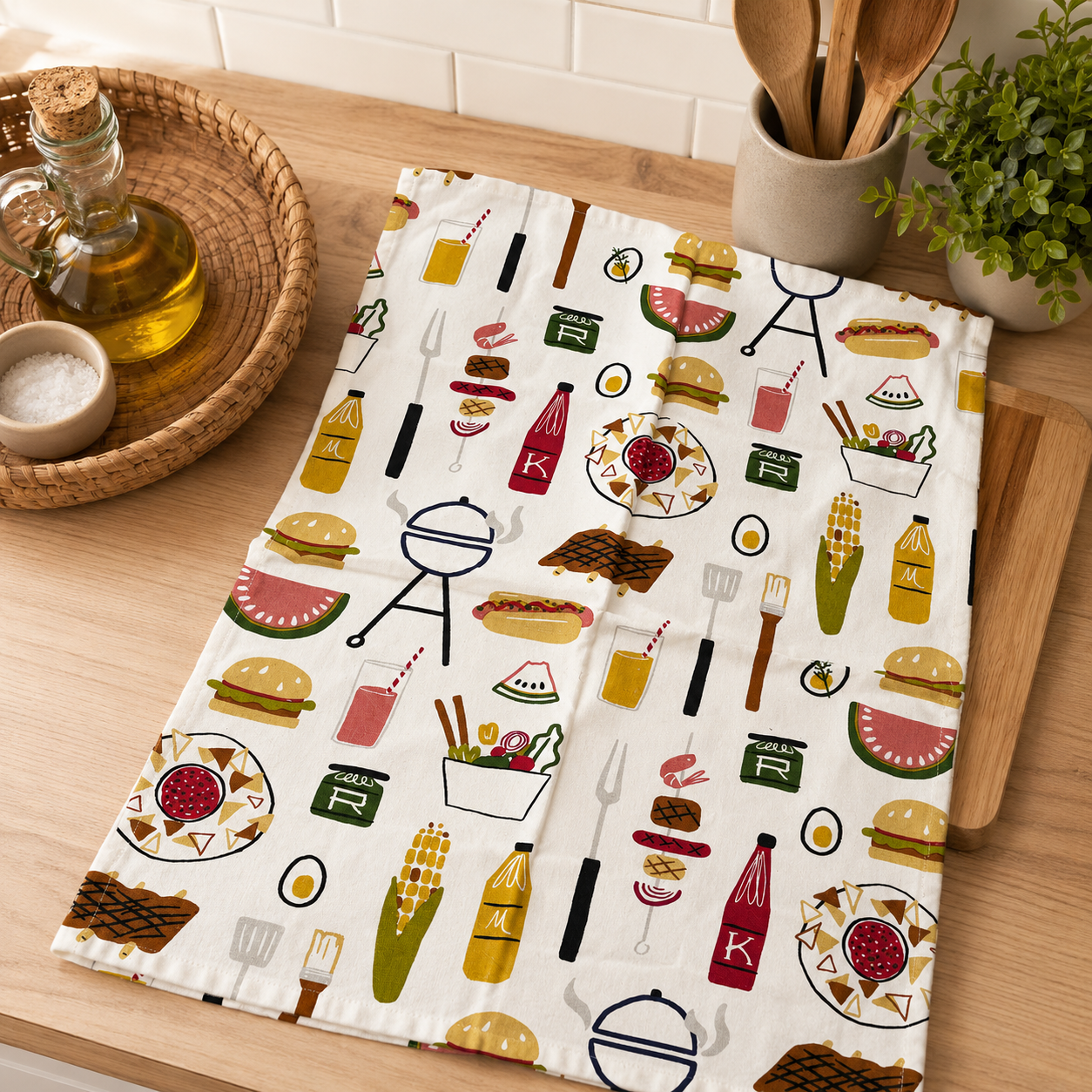 Backyard Grill Kitchen Towel (20 x 28 inches) | 100% Cotton – Amaré Living