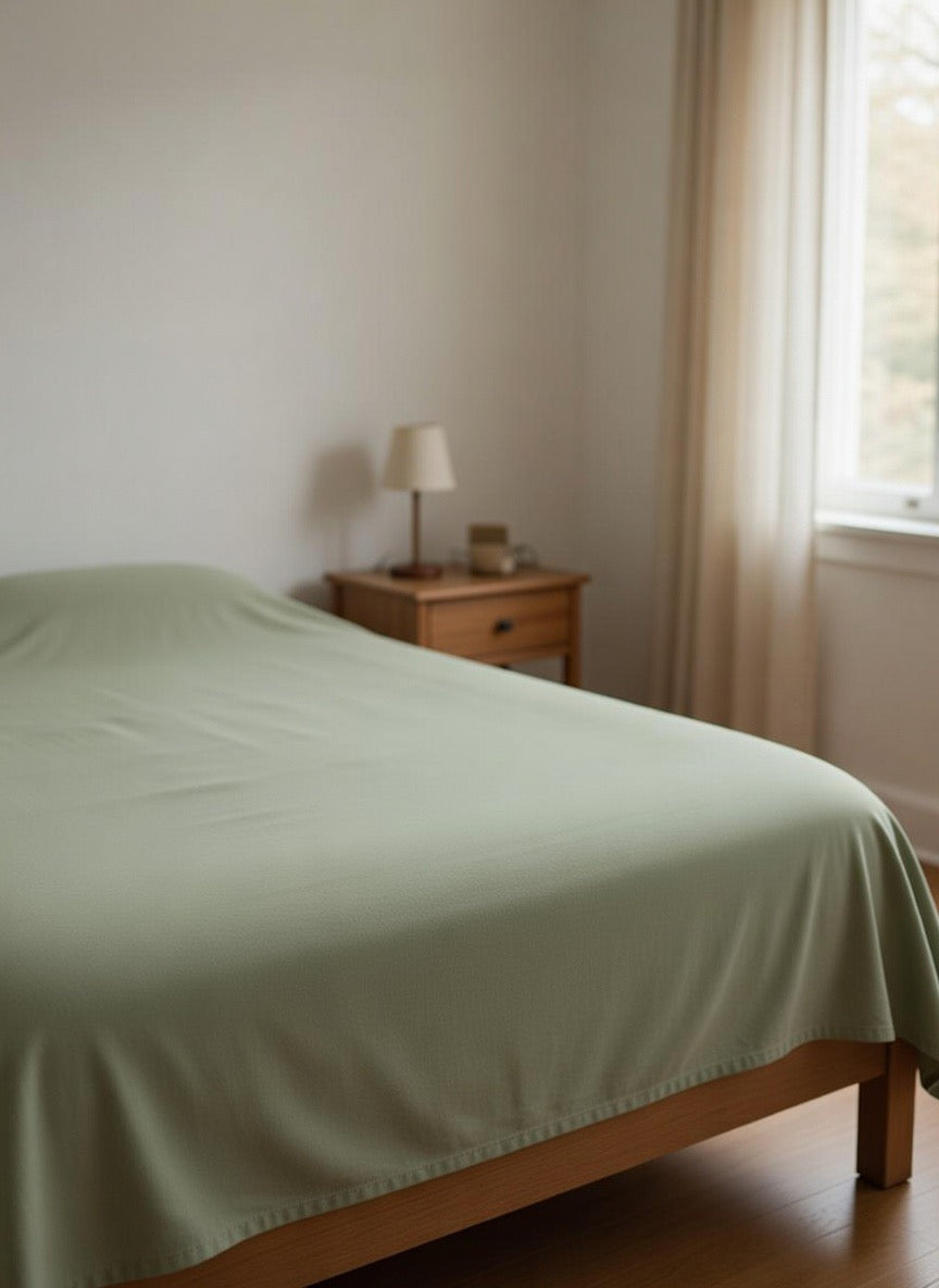 Amaré Opéra — Heritage Olive Solid 550 TC Bedsheet