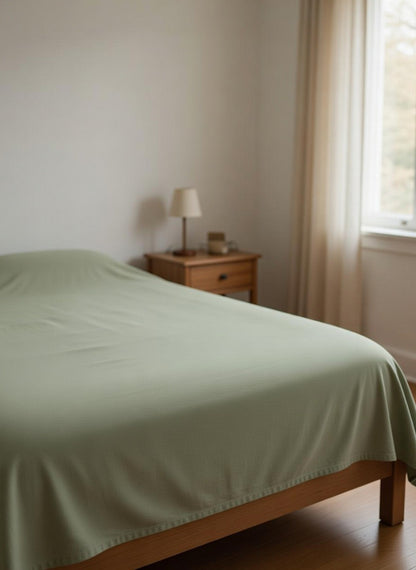 Amaré Opéra — Heritage Olive Solid 550 TC Bedsheet
