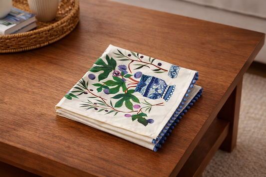 Garden Bloom Cotton Styling Napkin (21" x 28") | Decorative Kitchen Linen – Amaré Living