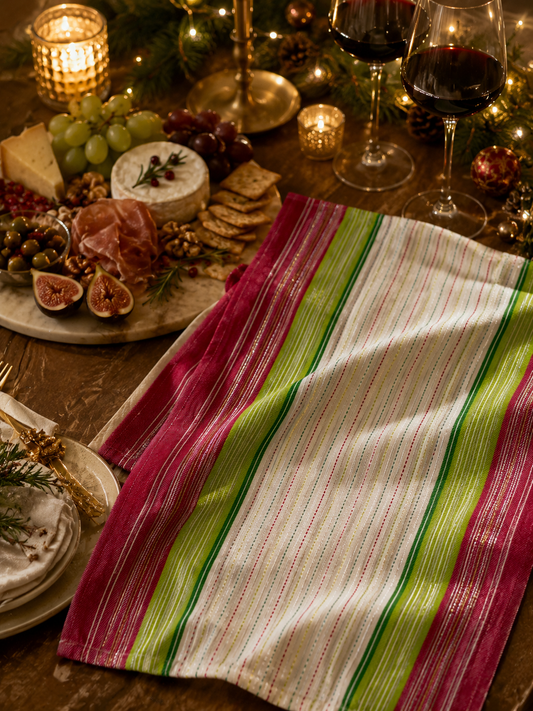 Festive Stripe Styling Napkin (20" x 28") | 100% Cotton – Amaré Living
