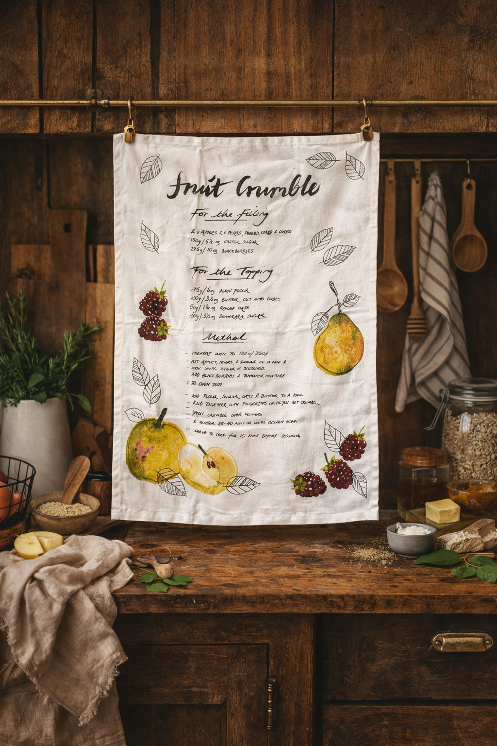 Fruit Crumble Cotton Styling Napkin (21" x 28") | Decorative Kitchen Linen – Amaré Living