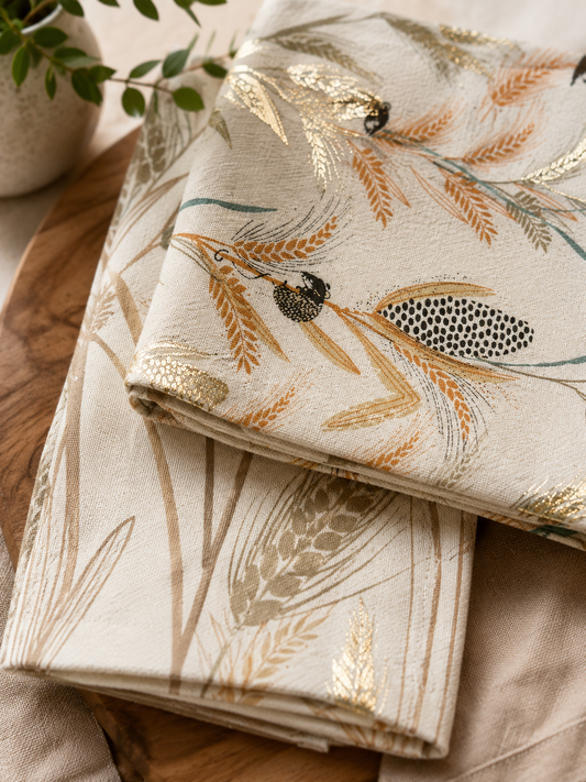 Farmhouse Fields Quick Dry Hand Towels - Pack Of 2 (21" x 28") | 100% Cotton – Amaré Living