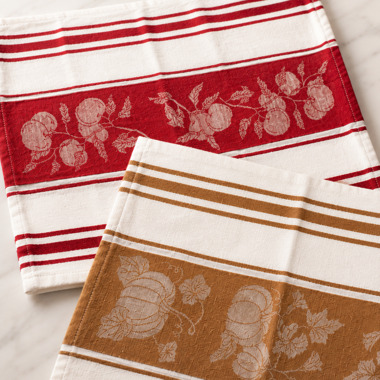 Golden Orchard Quick Dry Hand Towels - Pack Of 2 (21" x 28") | 100% Cotton – Amaré Living