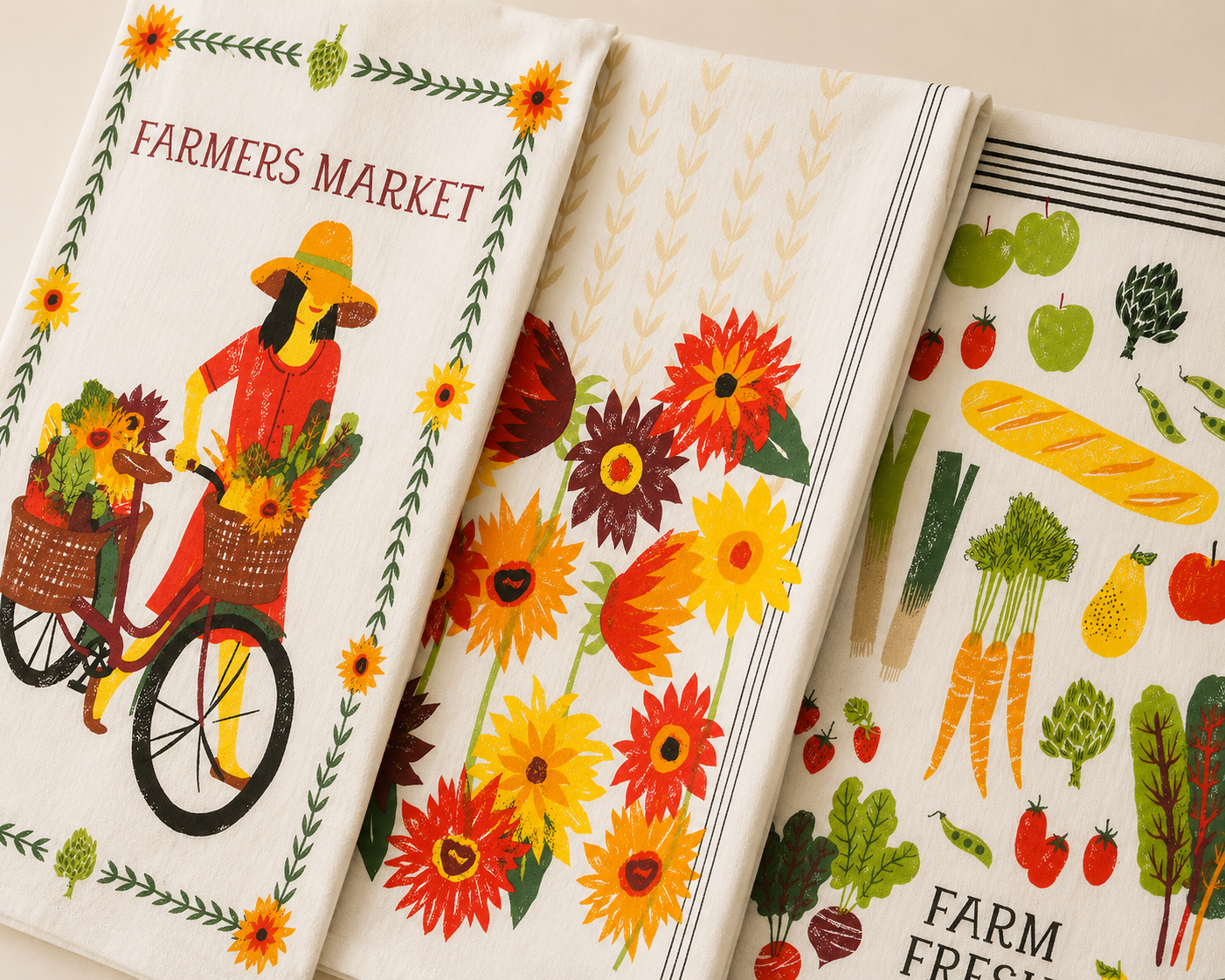 Harvest Tales Quick Dry Hand Towels - Pack Of 3 (21" x 28") | 100% Cotton – Amaré Living