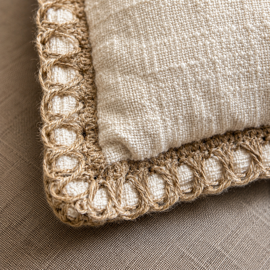 Loom Edge Cushion Cover (18" x 18") | Textured Cotton Blend – Amaré Living
