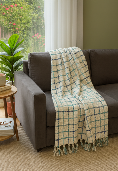 Coastal Check Woven Throw