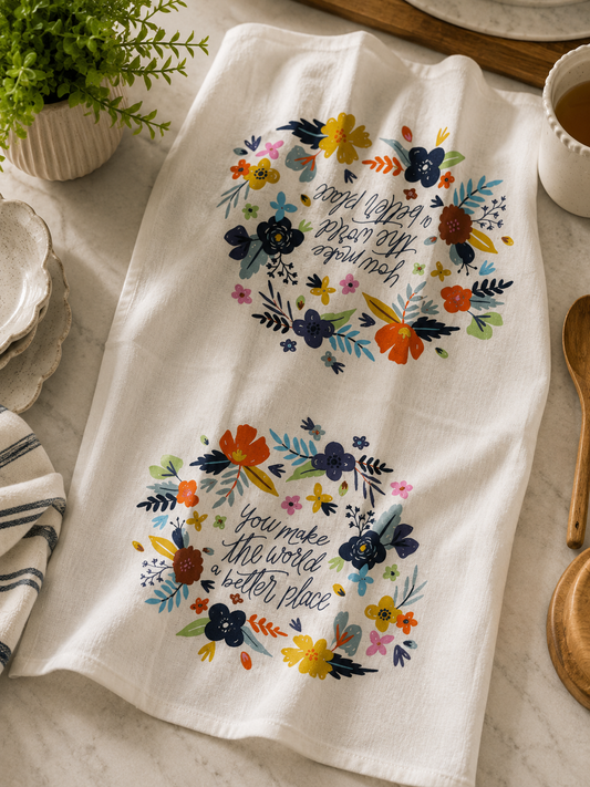 Bloom & Kindness Styling Napkin (20" x 28") | 100% Cotton – Amaré Living