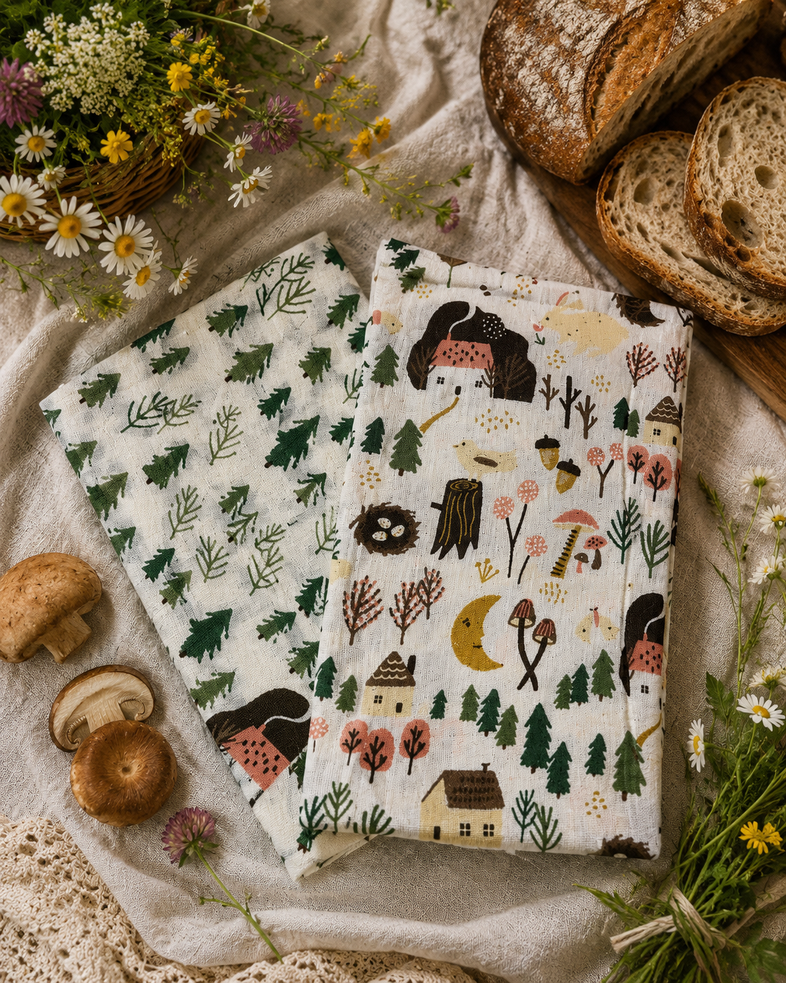 Woodland Whimsy Styling Napkins - Pack Of 2 (20" x 28") | 100% Cotton – Amaré Living