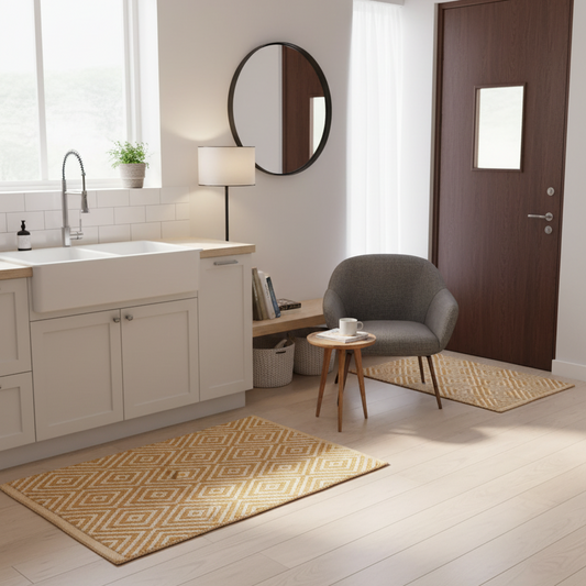 Amber Diamond Handwoven Rug