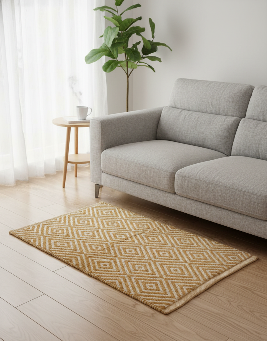 Amber Diamond Handwoven Rug