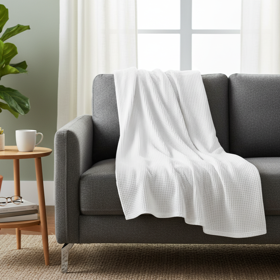 Arlo Waffle Weave Throw