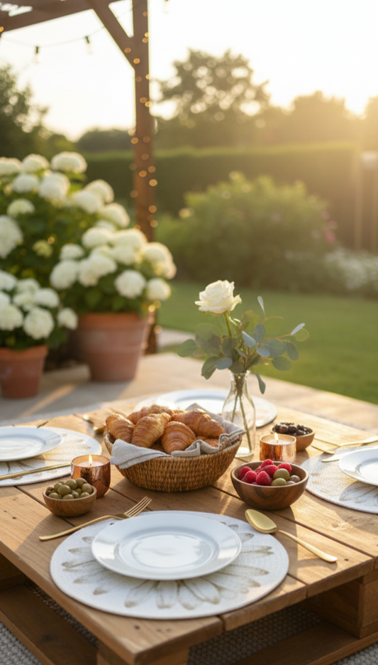 Golden Daisy Round Placemats – Set of 4
