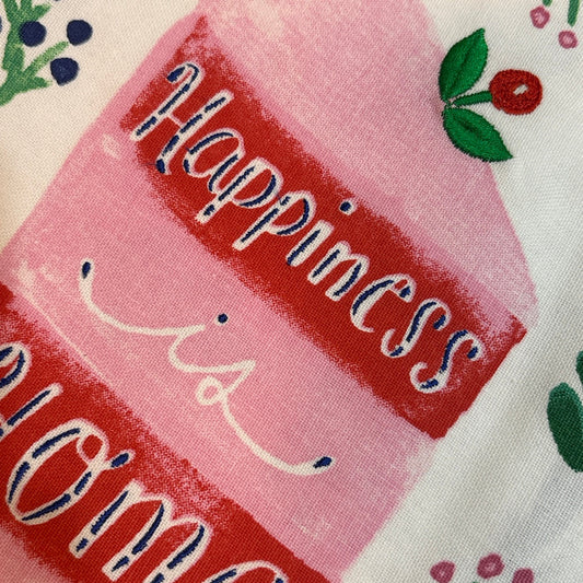 Home Sweet Happiness Embroidered Styling Napkin (21" x 28") | 100% Cotton – Amaré Living