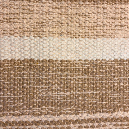 Textured fabric with brown and beige stripes
