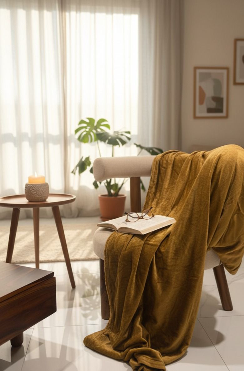 Golden Hour Velvet Throw