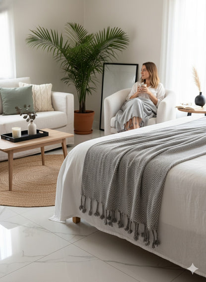 Silverstone Chevron Throw