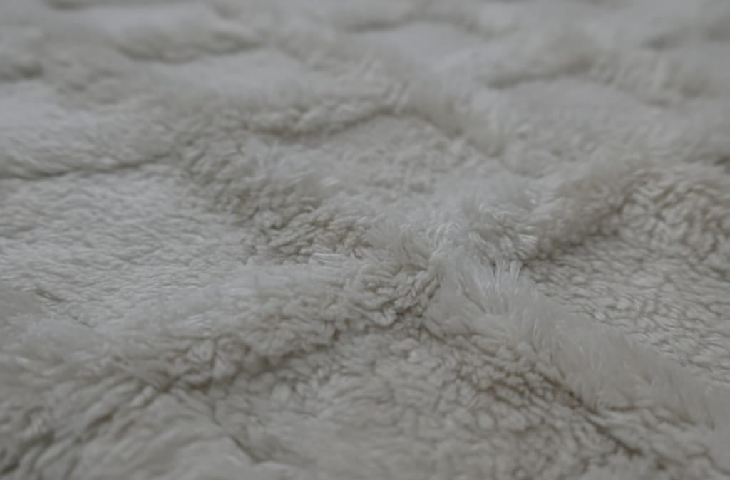 Ivory Textured Handwoven Rug